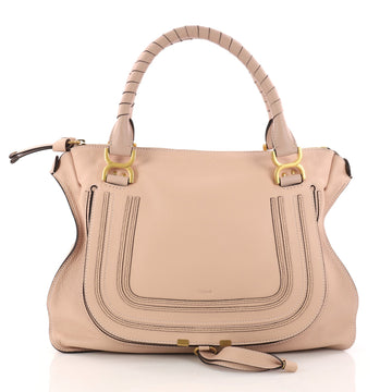  Chloe Marcie Shoulder Bag Leather Large Pink 3216401