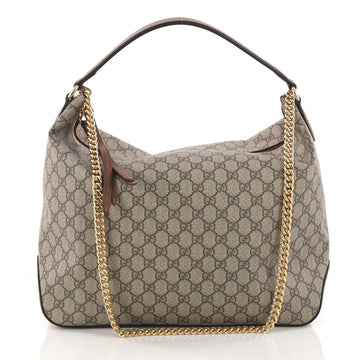 Gucci Chain Hobo GG Coated Canvas Medium Brown 3216402