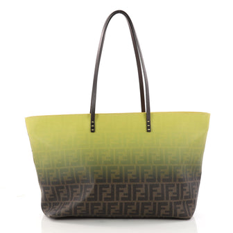 Fendi Roll Tote Ombre Zucca Coated Canvas Large Yellow 3217001
