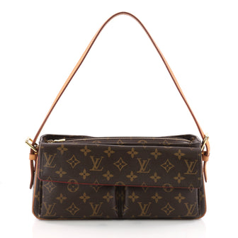 Louis Vuitton Viva Cite Handbag Monogram Canvas MM Brown 3218201