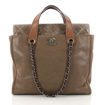 Chanel In the Mix Portobello Soft Tote Quilted Brown 3218406