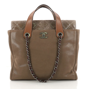 Chanel In the Mix Portobello Soft Tote Quilted Brown 3218406