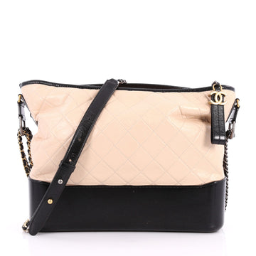 Chanel Gabrielle Hobo Quilted Aged Calfskin Large Neutral 3219101
