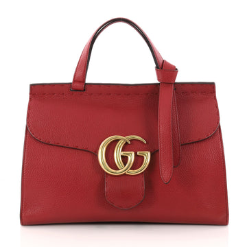 Gucci GG Marmont Top Handle Bag Leather Small Red 3219102
