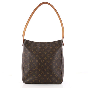 Louis Vuitton Looping Handbag Monogram Canvas GM Brown 3219805