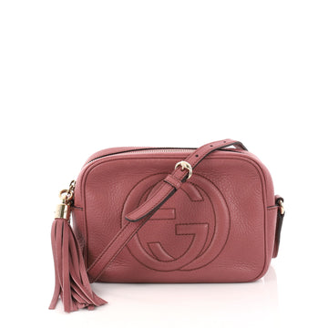Gucci Soho Disco Crossbody Bag Leather Small Pink 3220004