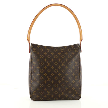 Louis Vuitton Looping Handbag Monogram Canvas GM Brown 3220501