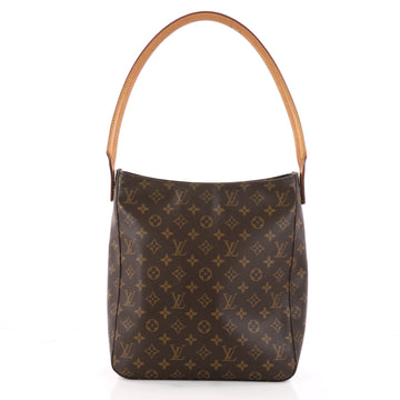 Louis Vuitton Looping Handbag Monogram Canvas GM Brown 3221301