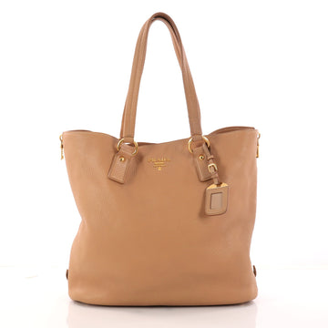 Prada Side Zip Convertible Shopper Tote Vitello Daino 3221601