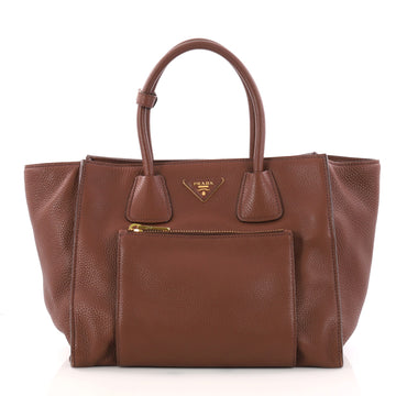 Prada Front Pocket Wing Convertible Tote Vitello Daino 3222101