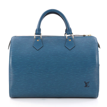 Louis Vuitton Speedy Handbag Epi Leather 30 Blue 3222201