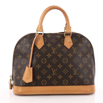 Louis Vuitton Alma Handbag Monogram Canvas PM Brown 3223503