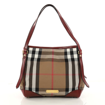 Burberry Canterbury Tote House Check Canvas Small Brown 3224901