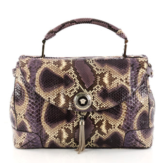 Versace Vanitas Altea Convertible Top Handle Bag Python 3226404