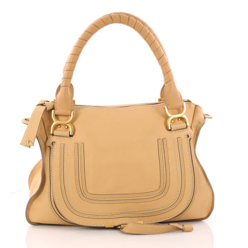 Chloe Marcie Satchel Leather Medium Neutral 3228601
