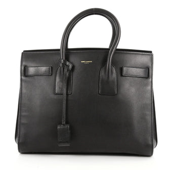Saint Laurent Sac de Jour Handbag Leather Small Black 3229001