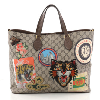 Gucci Convertible Courrier Soft Open Tote GG Coated 3229101