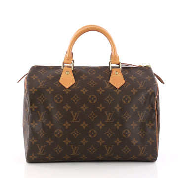 Louis Vuitton Speedy Handbag Monogram Canvas 30 Brown 3229501