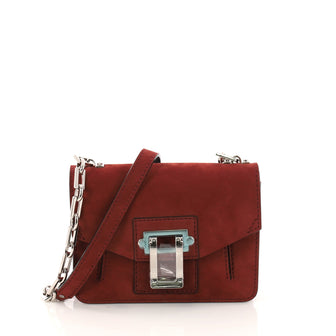 Proenza Schouler Hava Chain Shoulder Bag Nubuck Mini Red 3229801