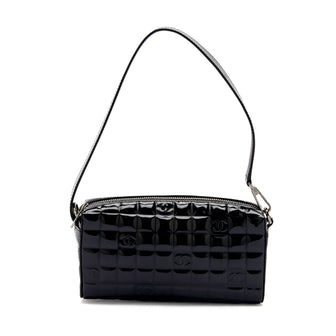 Chanel Chocolat Bar Clutch East/West Patent with Mini CCs