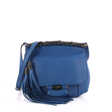 Gucci Nouveau Crossbody Bag Leather Medium Blue 3232207