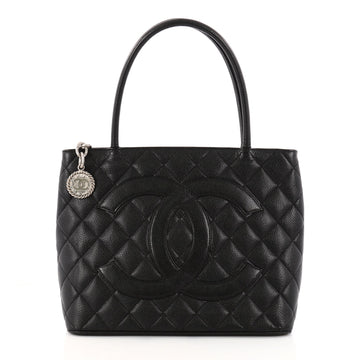 Chanel Medallion Tote Quilted Caviar Black 3235803