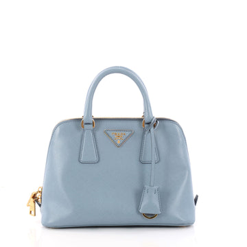 Prada Promenade Handbag Saffiano Leather Small Blue 3237902