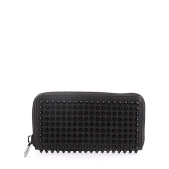 Christian Louboutin Panettone Wallet Spiked Leather Black 3238301