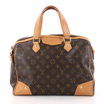 Louis Vuitton Retiro Handbag Monogram Canvas PM Brown 3240401
