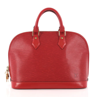 Louis Vuitton Vintage Alma Handbag Epi Leather PM Red 3241501