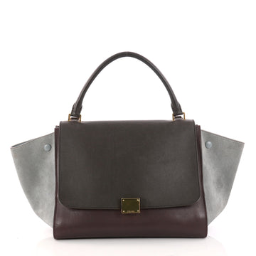  Celine Tricolor Trapeze Handbag Leather Small Blue 324170