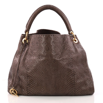 Louis Vuitton Artsy Handbag Monogram Embossed Python MM 3243001