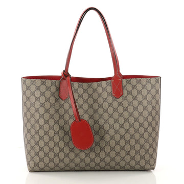 Gucci Reversible Tote GG Print Leather Medium Red 3243401