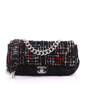 Chanel Astronaut Essentials Flap Bag Tweed with Quilted Nylon Small Black 3244701
