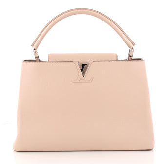 Louis Vuitton Capucines Handbag Leather MM Pink 3244802