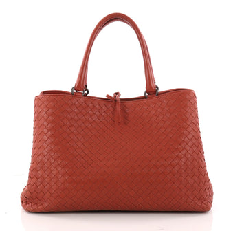  Bottega Veneta Milano Tote Intrecciato Nappa Large Orange 3245403
