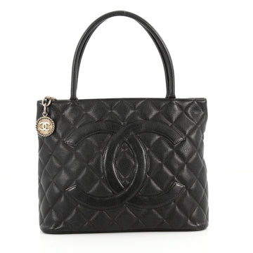 Chanel Medallion Tote Quilted Caviar Black 3246002