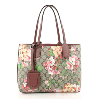 Gucci Reversible Tote Blooms GG Print Leather Small Pink 3246501