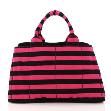 Prada Canapa Tote Printed Canvas Large Pink 3246502