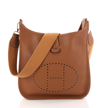 Hermes Evelyne Crossbody Gen I Clemence PM Brown 3246601