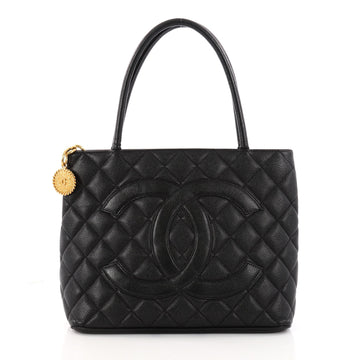 Chanel Medallion Tote Quilted Caviar Black 3246902