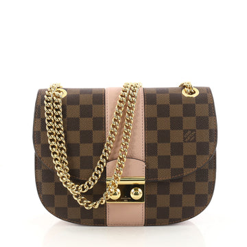 Louis Vuitton Wight Handbag Damier Canvas with Leather 3247202