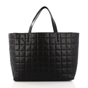 Celine Horizontal Cabas Tote Quilted Leather Large Black 3248002