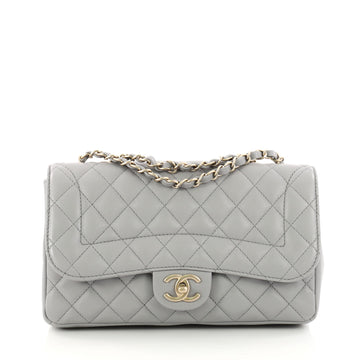 Chanel Mademoiselle Chic Flap Bag Quilted Lambskin Medium Blue 3248201
