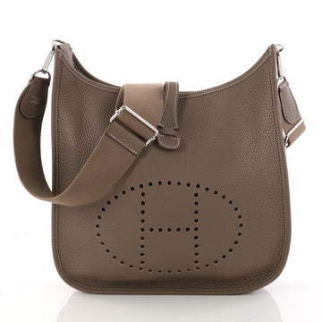 Hermes Evelyne Crossbody Gen III Clemence PM Brown 3250901