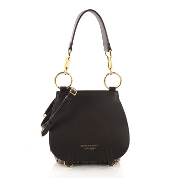 Burberry Bridle Handbag Leather and Haymarket Check 3253701