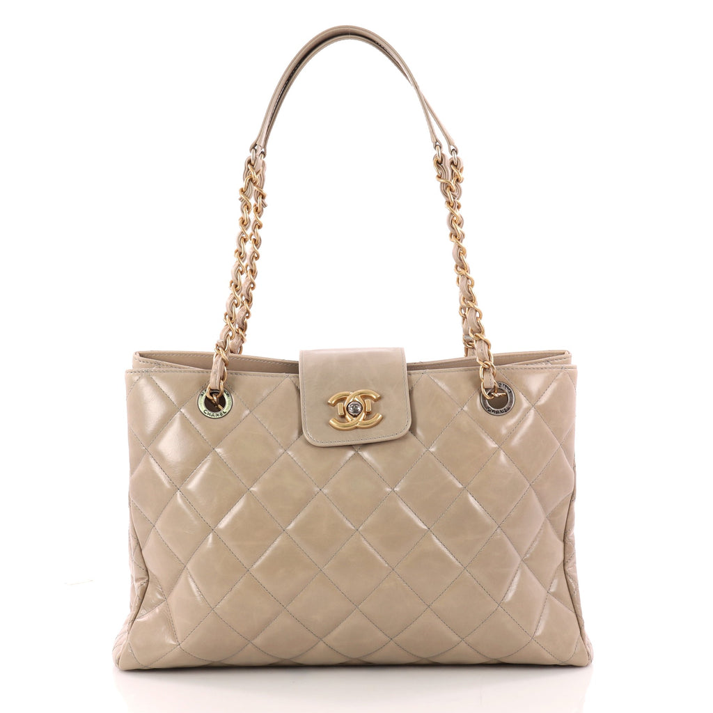 Buy Chanel Daily Walk Shopping Tote Quilted Glazed Calfskin 3256004