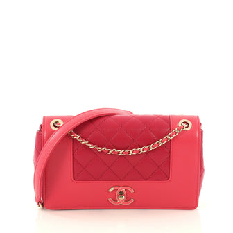 Chanel Mademoiselle Vintage Flap Bag Quilted Sheepskin Pink 3256701