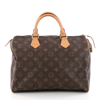 Louis Vuitton Speedy Handbag Monogram Canvas 30 Brown 3256902