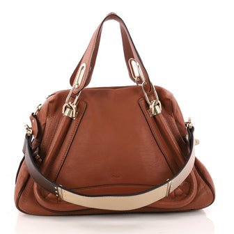 Chloe Paraty Top Handle Bag Leather Medium Brown 3257503